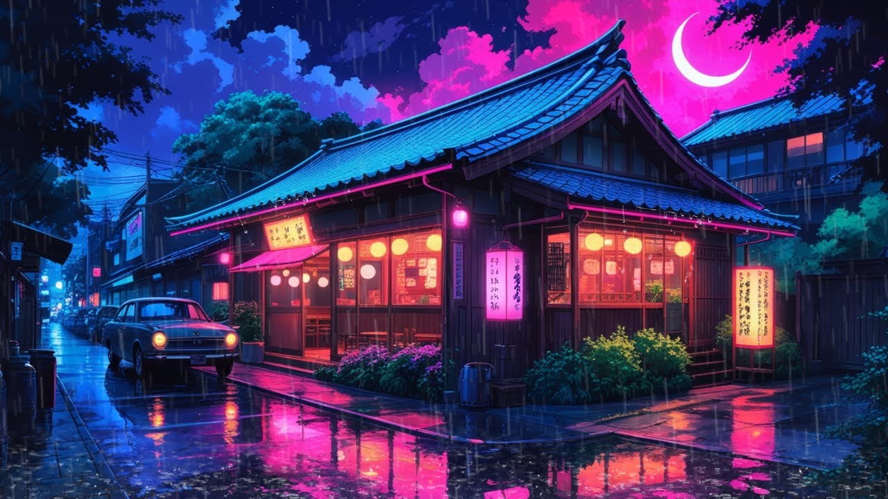 Japanese Rainy Night Lofi 🌧️✨ Calm Chill Beats for Coding, Study & Sleep