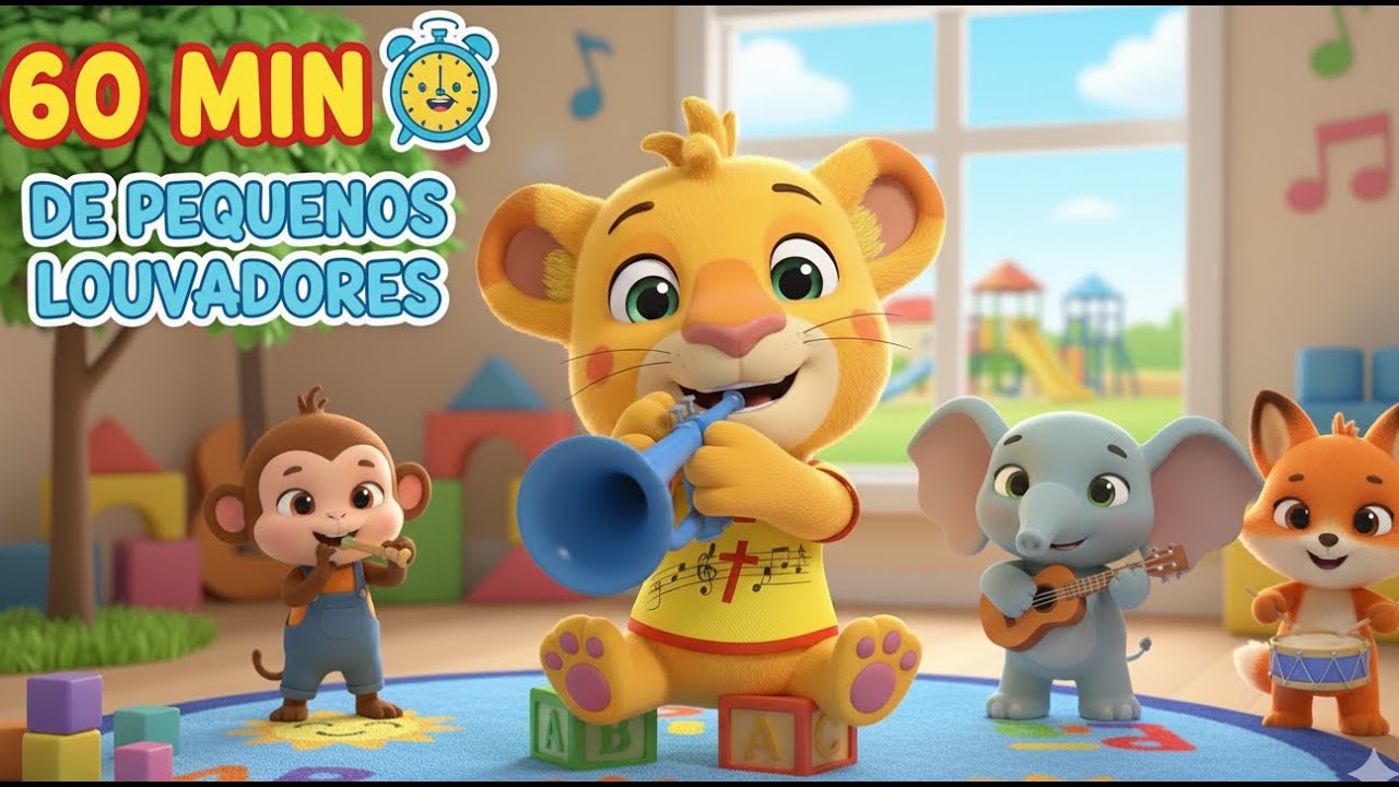 1 Hora de M&uacute;sicas Gospel Kids | Louvores Infantis para Cantar e se Divertir - Pequenos Louvadores