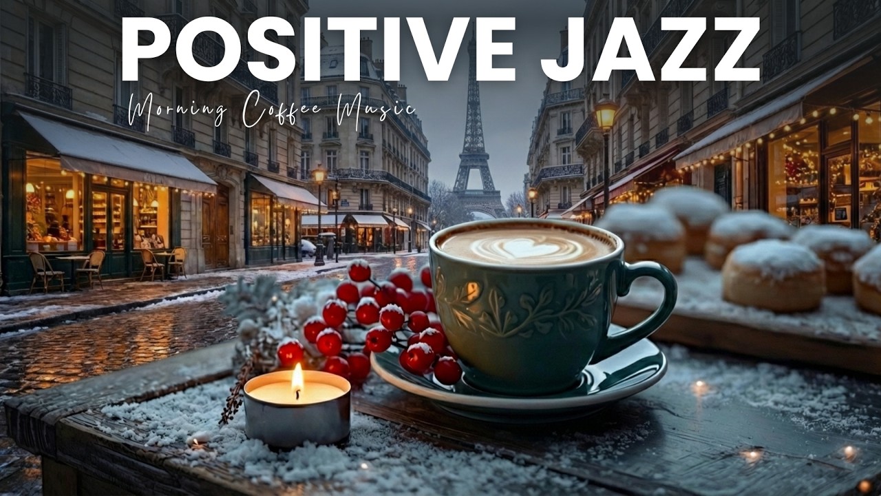 Paris Cafe Ambience ☕ Coffee Shop Jazz Winter & Positive Bossa Nova Piano Music for Good Mood Vibes
