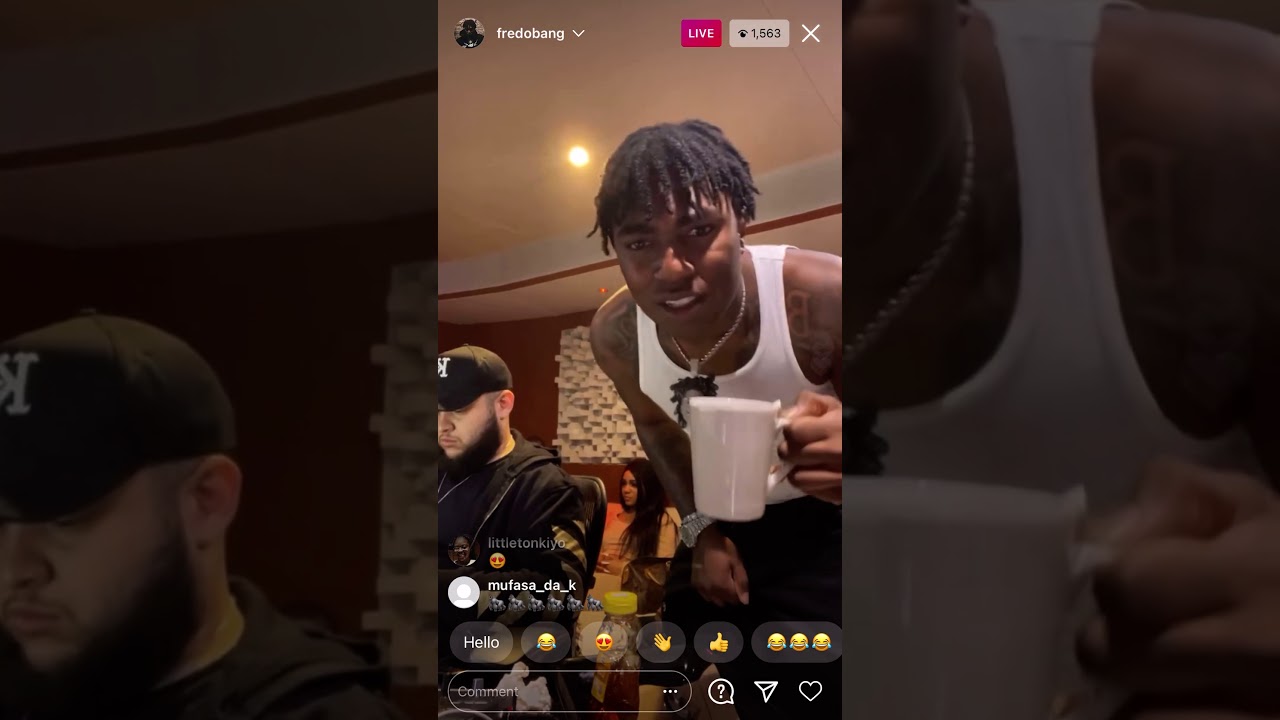 Fredo Bang In The Studio Previewing New Music