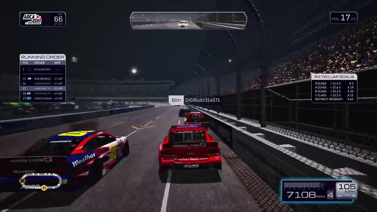 Nascar 25  Challenger | S9 |Arca Series | Martinsville Speedway |  200 laps | 100% | 2X