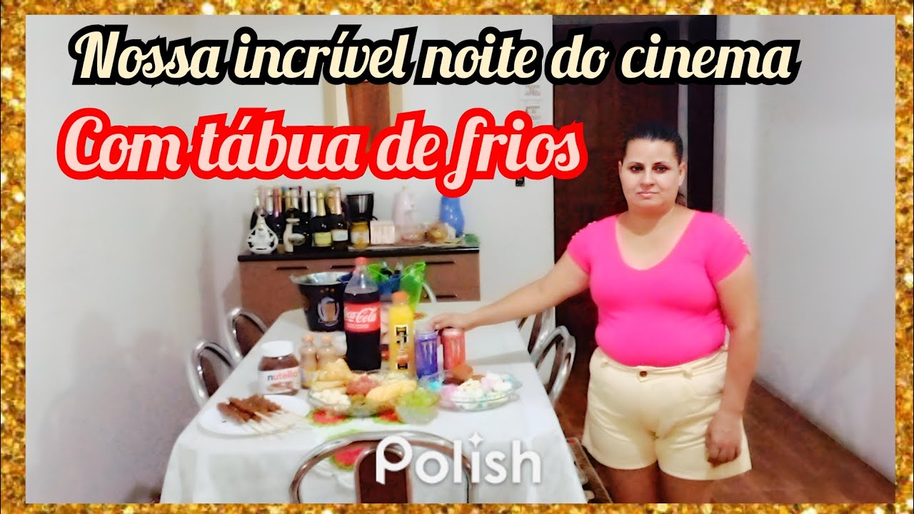 Nossa incrível noite do cinema com tábua de frios