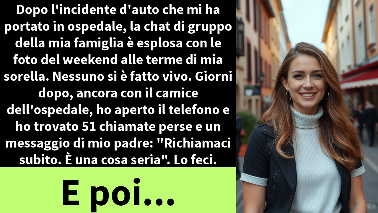 Dopo l'incidente d'auto che mi ha portato in ospedale, la chat di gruppo della mia famiglia