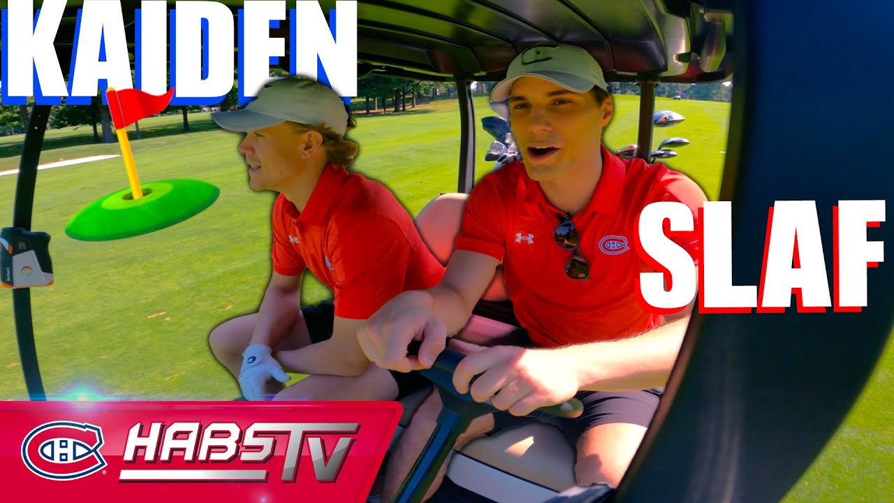 Golfing with Juraj Slafkovsky and Kaiden Guhle