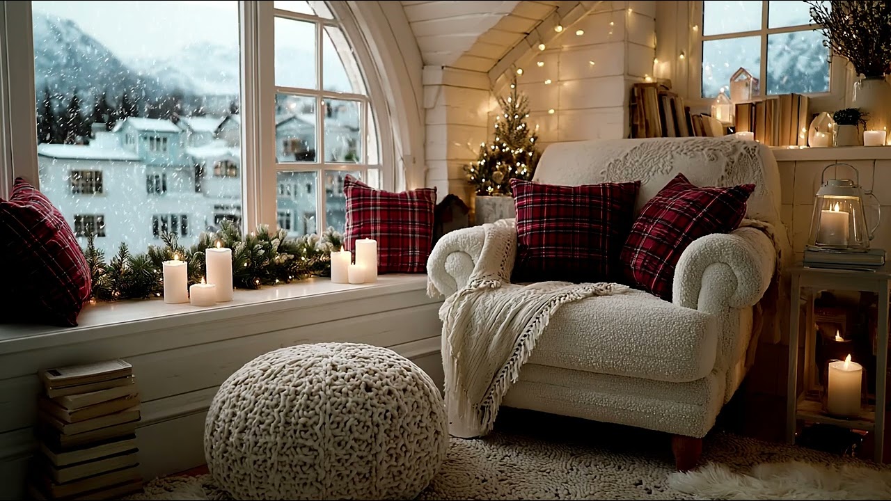 Cozy Winter Night ❄️ Soft Piano & Snowfall for Deep Sleep All Night