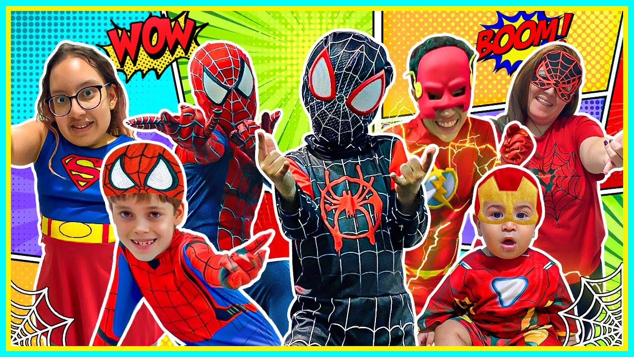 Reuni&atilde;o de SUPER - HER&Oacute;IS | Brincadeira N&atilde;o saia na Foto - Crescendo com JP