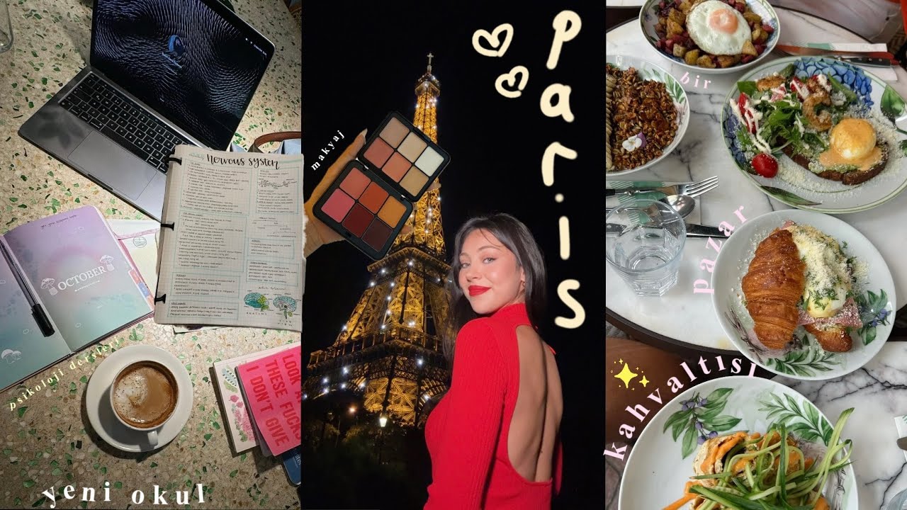 vlog|| benimle bir hafta geçirin🙂‍↕️🫵🏻(yeni okul, paris, her şey) ❤️
