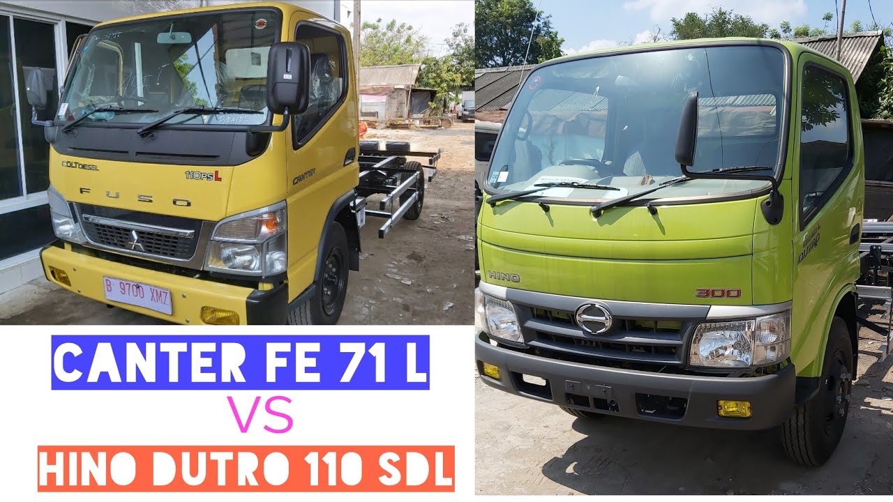 komparasi mitsubishi canter FE 71L dengan hino dutro 110 SDL