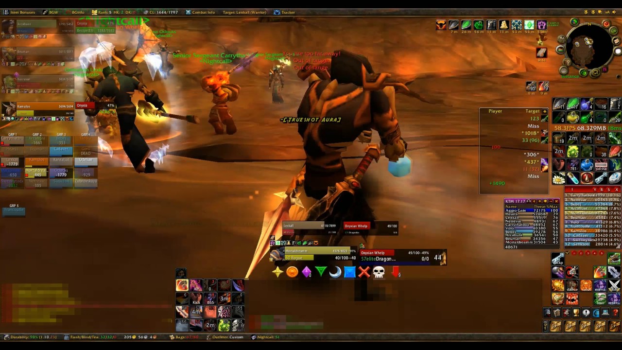Nightcall Vs Onyxia (20 players only) Vanilla Hard Mode