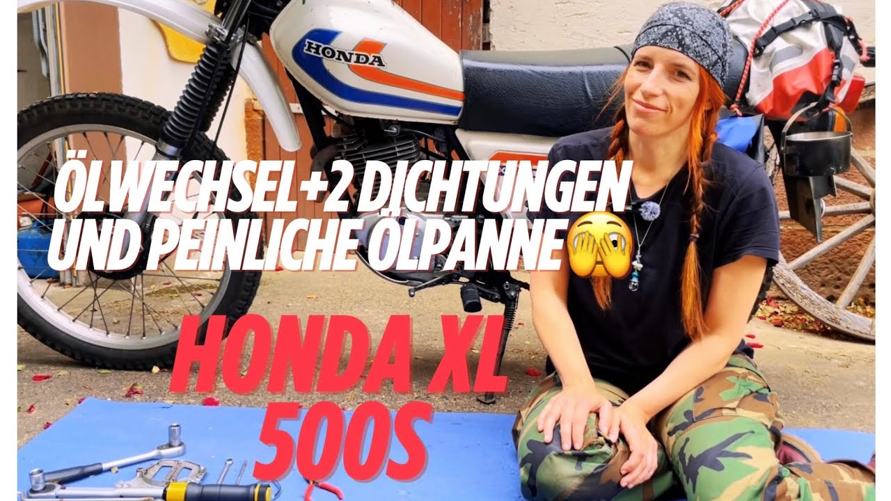 Ölwechsel+2Dichtungen u peinliche Ölpanne🫣/ Honda XL500s