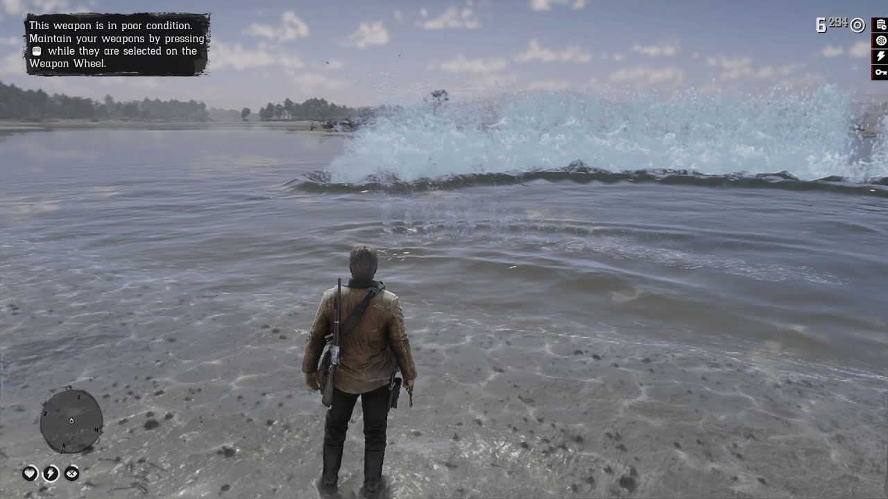 Red Dead Redemption 2 Water Physics Test absolute chaos! #rockstargames #rdr2 #gtav