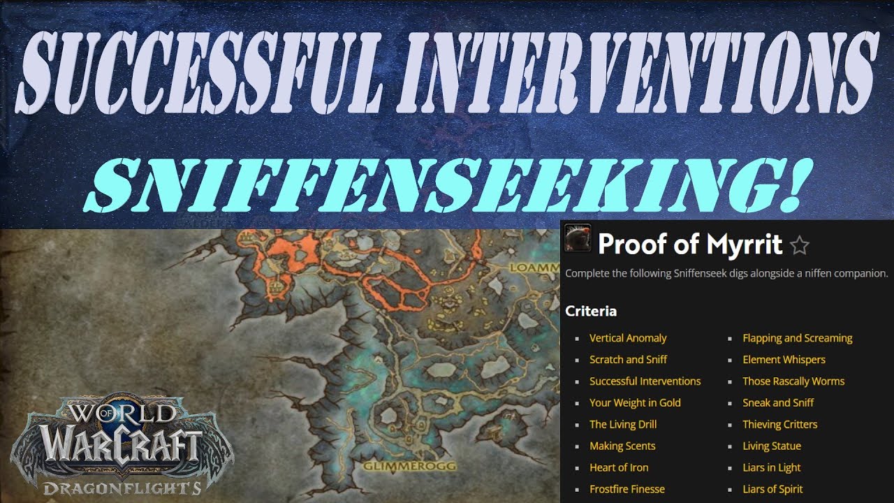 Successful Interventions! Sniffenseeking Dig Wow Quest
