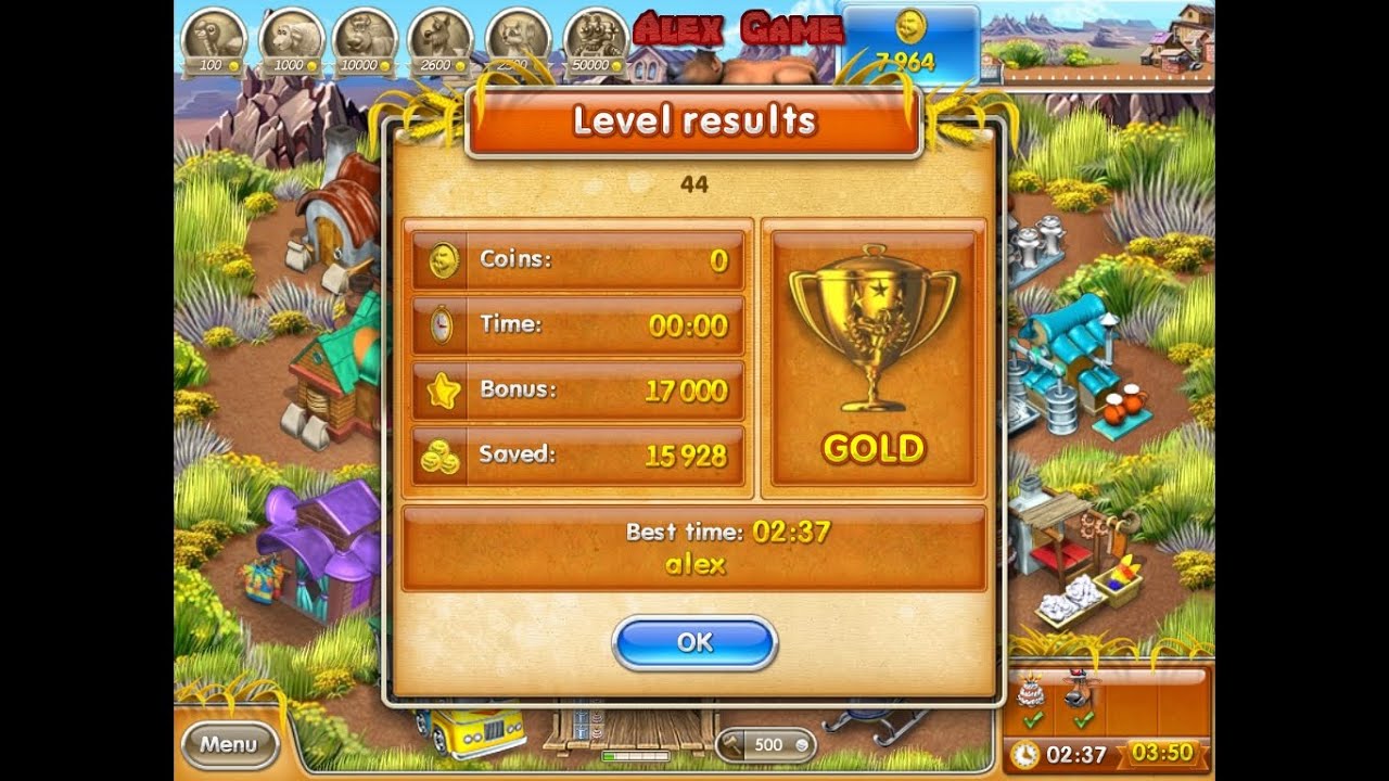 Farm Frenzy 3 American Pie (level 44) only GOLD Веселая ферма 3 Американский пирог Уровень 44 Золото