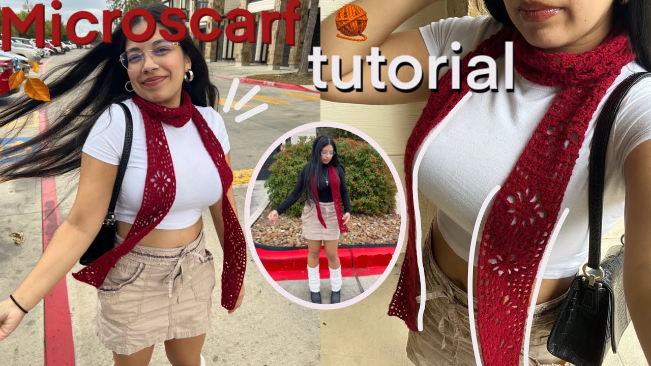 Crochet Micro scarf tutorial | Pinterest inspired | Intermediate friendly