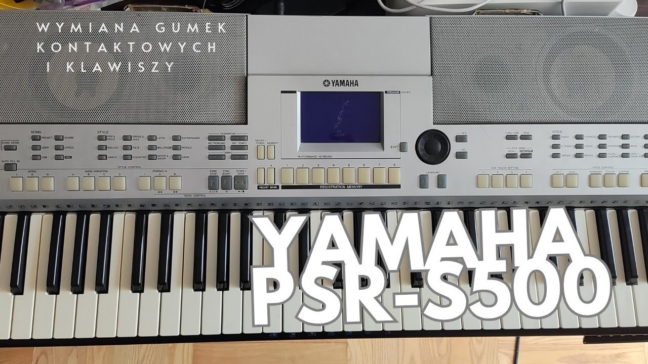 Naprawa keyboard Yamaha PSR S500 - wymiana gumek kontaktowych i wyłamanych klawiszy