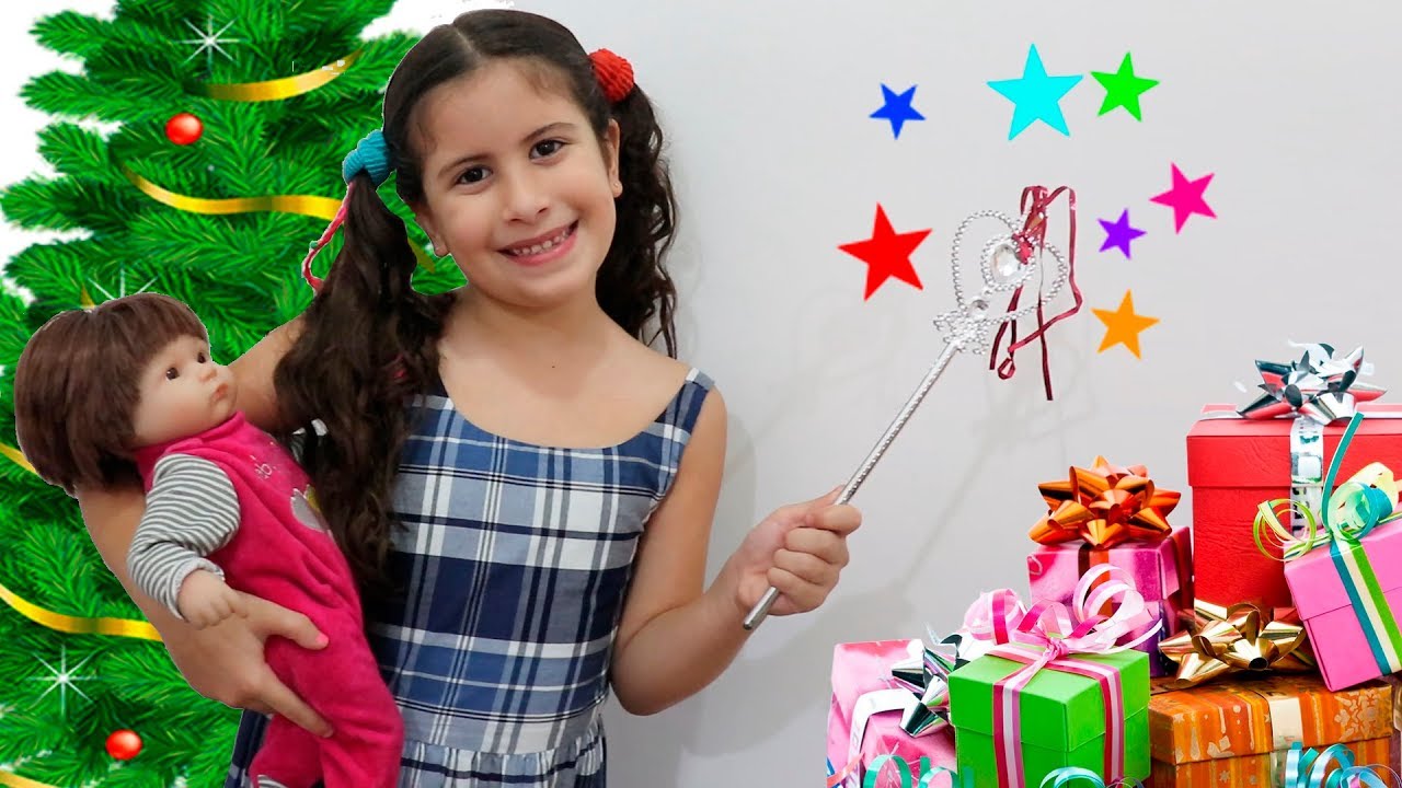 MARIA CLARA RECEBE DO PAPAI NOEL UM PRESENTE MÁGICO DE NATAL