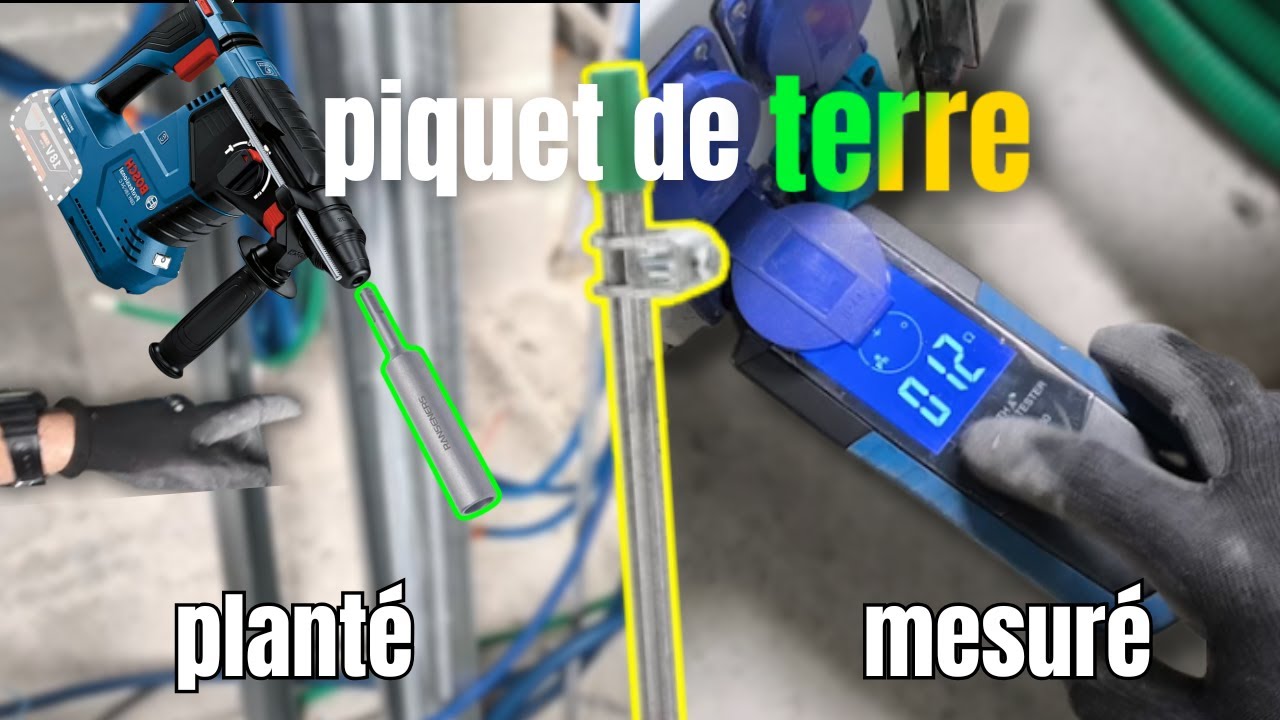 ENFIN une M&eacute;thode RAPIDE pour Planter ET Mesurer un PIQUET DE TERRE !
