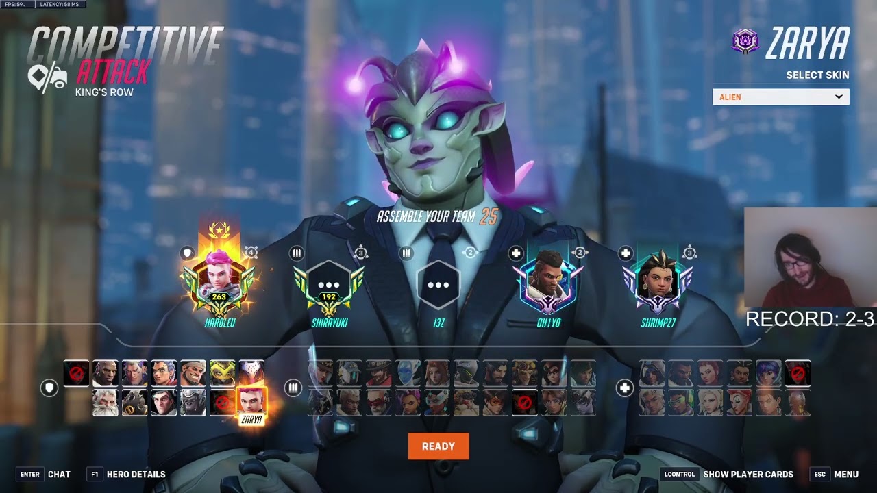 Харблю доказывает, что он — ТОП-игрок за Зарю! OVERWATCH 2, 20 сезон, Топ-500