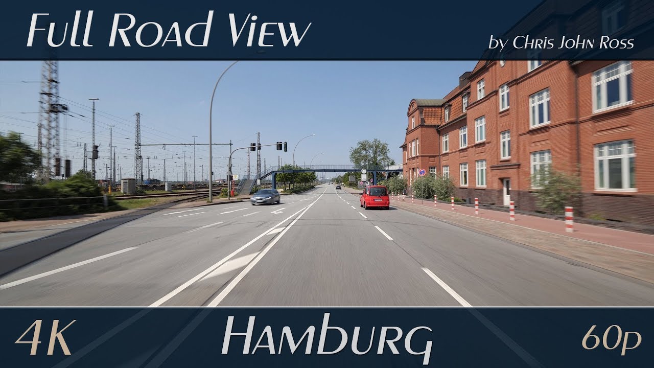 Hamburg, Germany: Kleiner Grasbrook, Veddeler Damm - 4K (UHD/2160p/60p)
