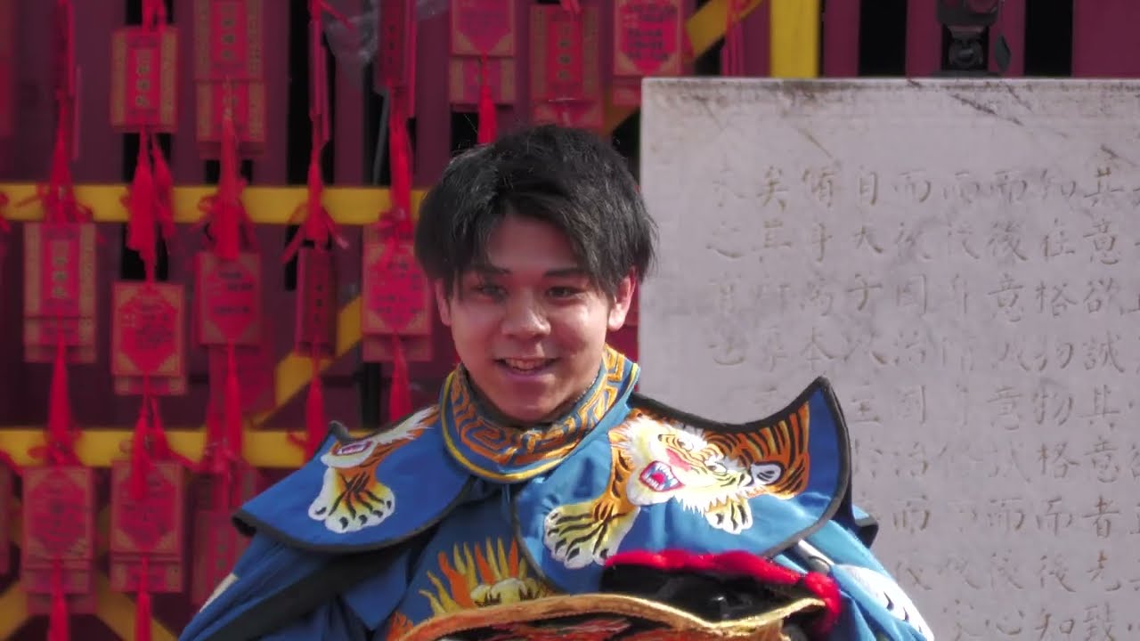 変面師「京介」！！昼下がりの大盛りあがり 2024長崎燈會ランタンフェスティバル旧正月・孔子廟会場 2024年2月17日