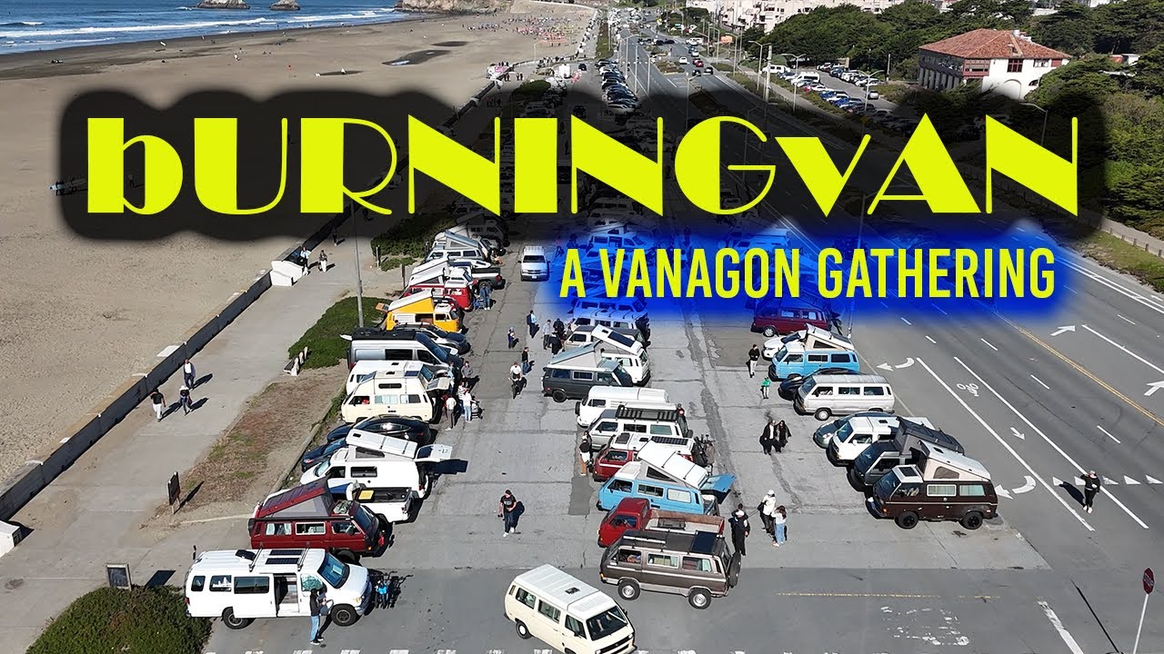 BURNINGvAN - Встреча владельцев фургонов Vanagon на пляже Оушен-Бич