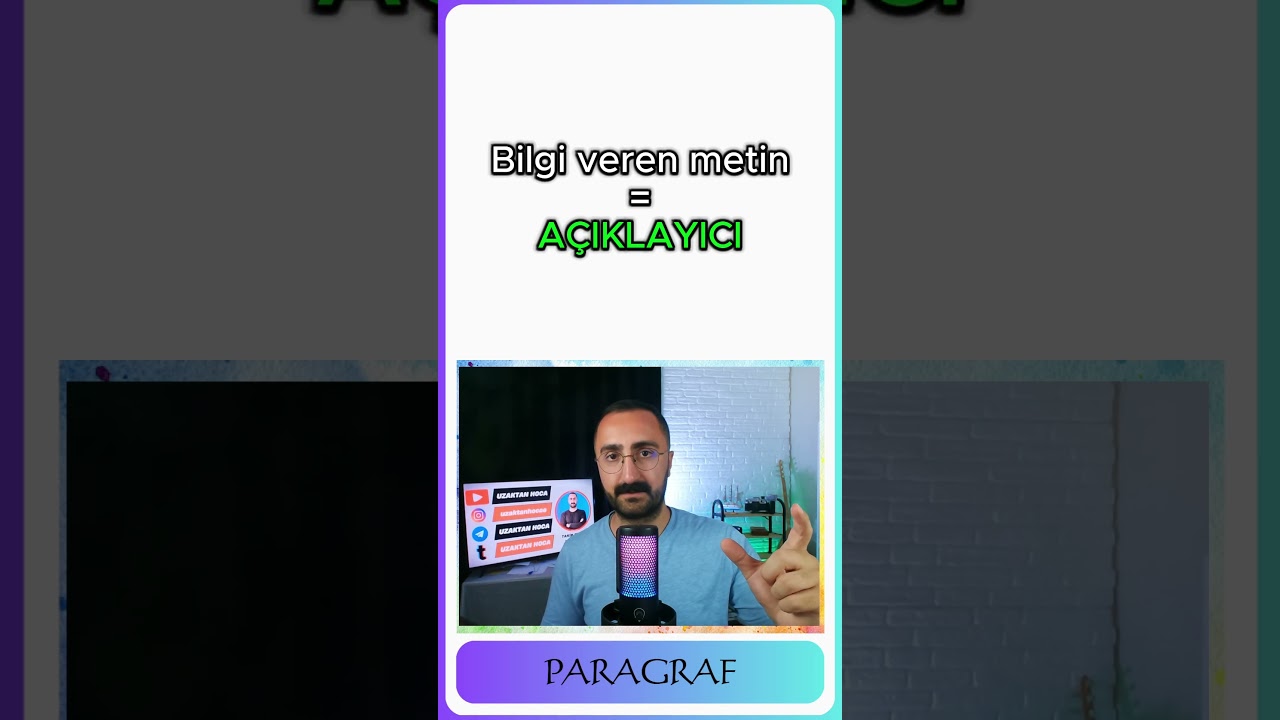 2025- Paragraf Taktikleri - A&ccedil;ıklayıcı Anlatım-Tanımlama Farkı #paragraf