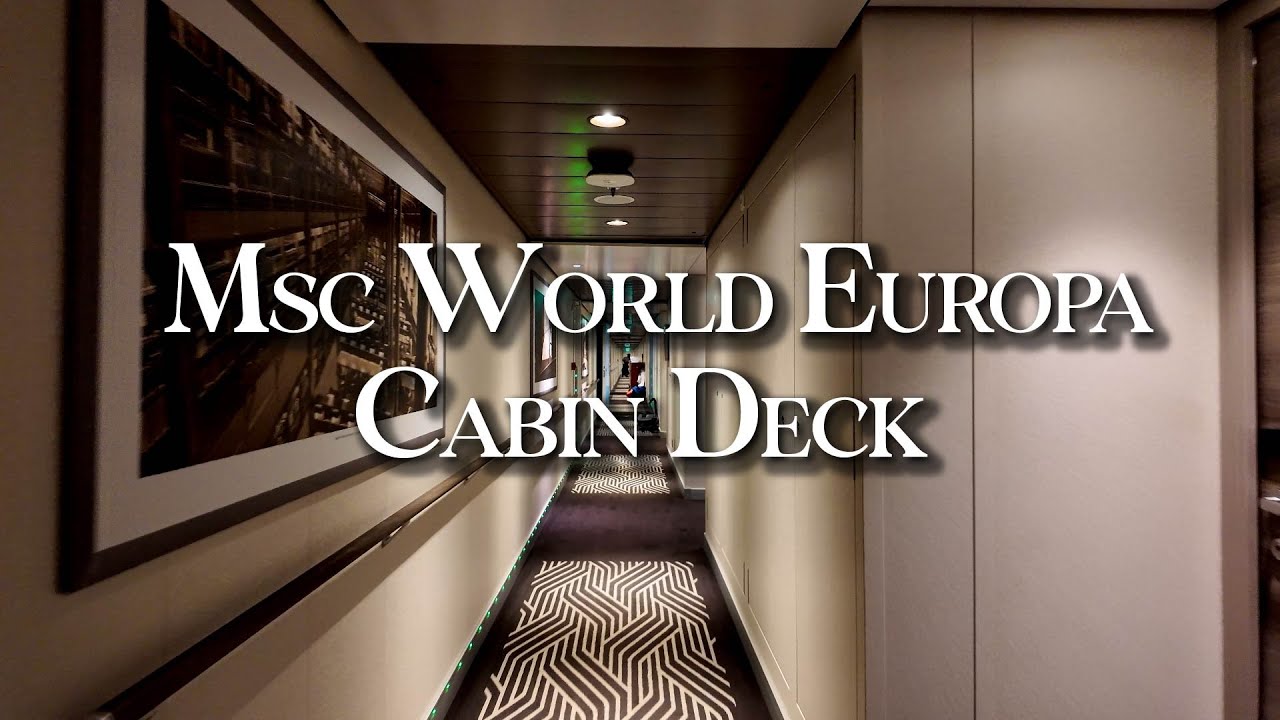 MSC World Europa deck walk from one end to another! 4K
