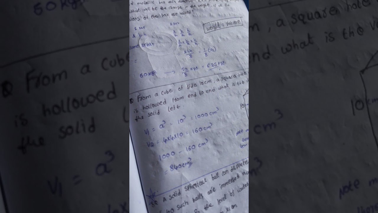 Volume surface area Madhu wrote