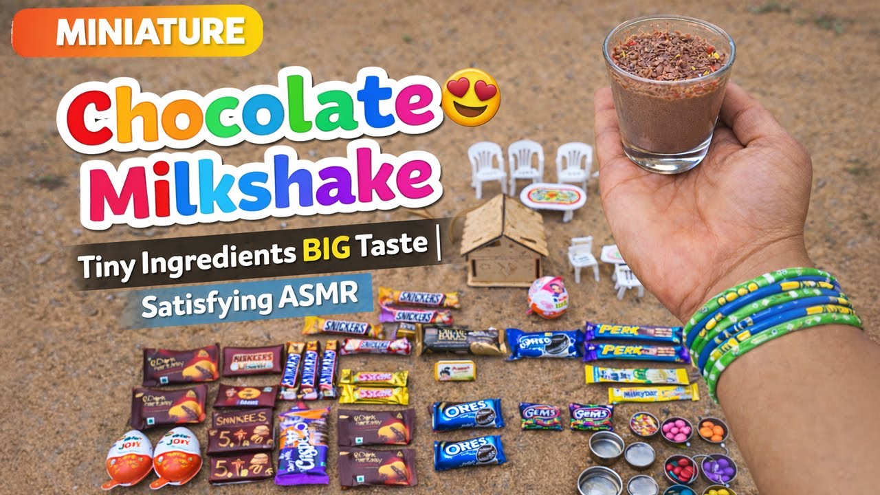 Miniature Chocolate Milkshake 😍| Satisfying ASMR #kiddieminiatures #chocolate #milkshake #miniature