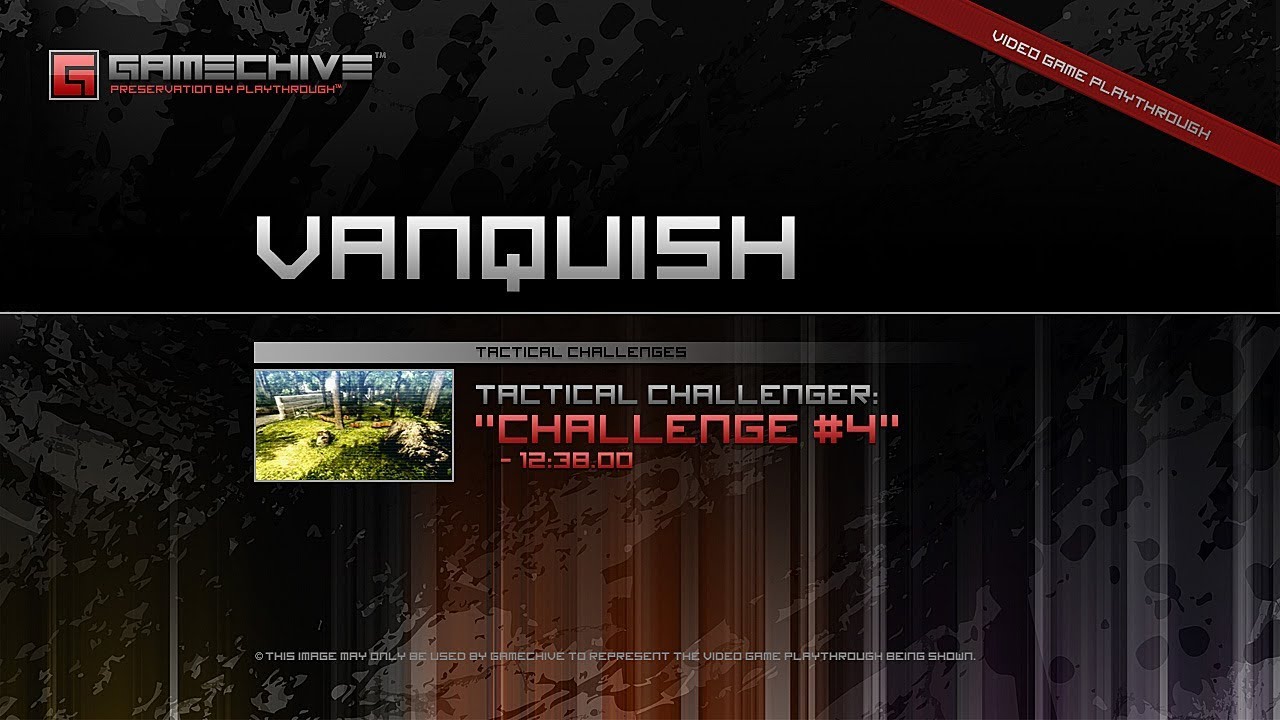Vanquish (Tactical Challenger: Tactical Challenge #4 - 12:38.00) PS3 Gamechive