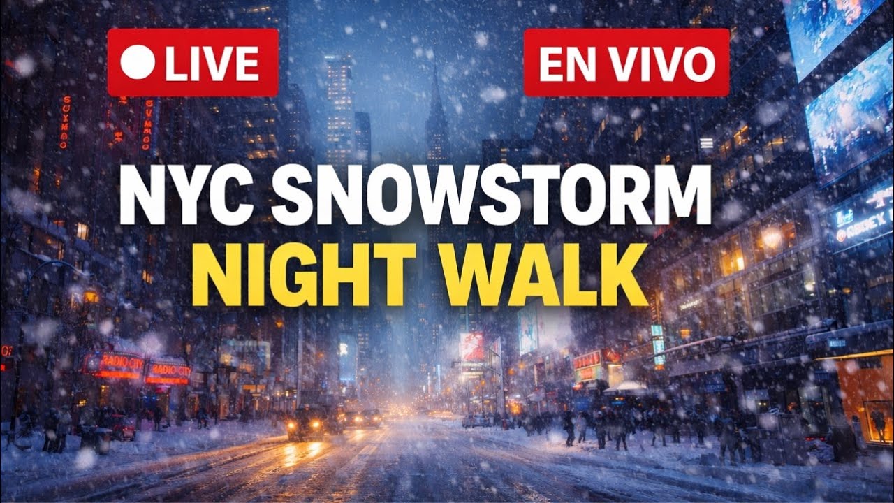 🔴 LIVE NYC Snowstorm Night Walk — Manhattan in Heavy Snow ❄️ (Dec 26, 2025)