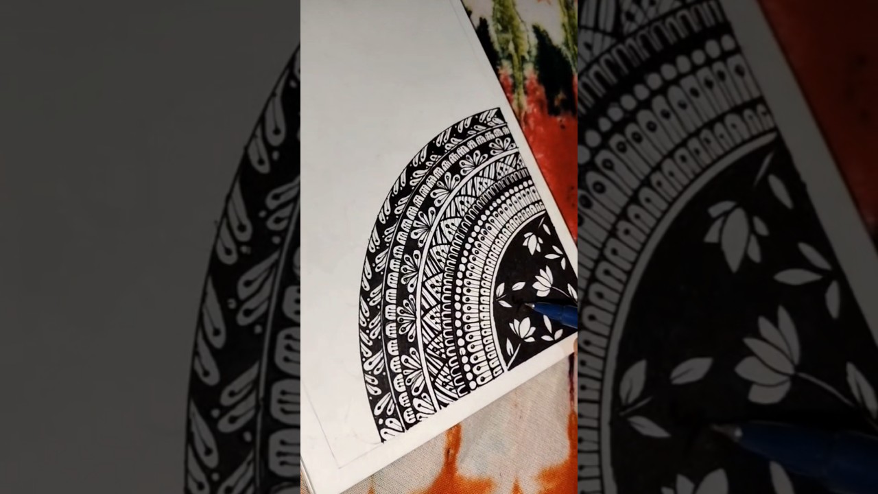 Beautiful Mandala Art Drawing ✨ | Easy Mandala Design for Beginners 🖊️🌸