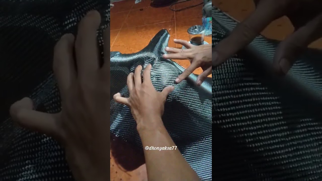 proses skining carbon kevlar