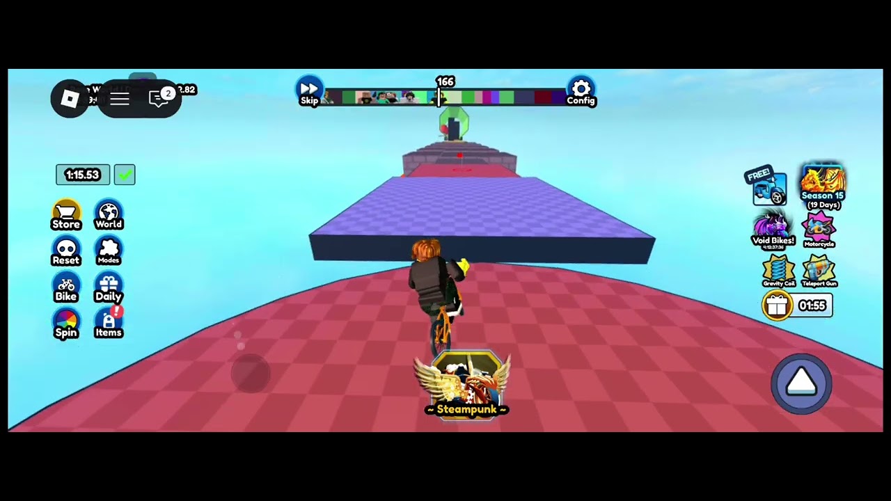 I put grizzy and the lemmings chase music on roblox Obby But You're On a Bike