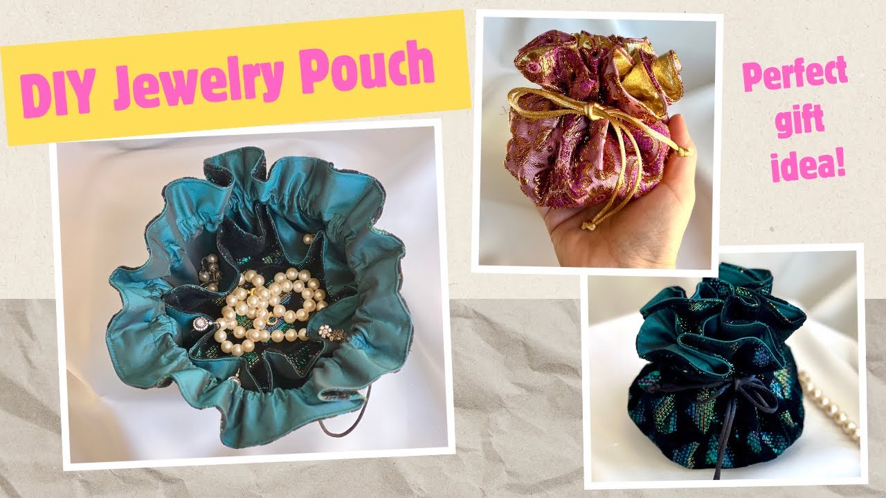 Easy Drawstring Jewelry Pouch Sewing Tutorial | Perfect Gift for the Holiday Season