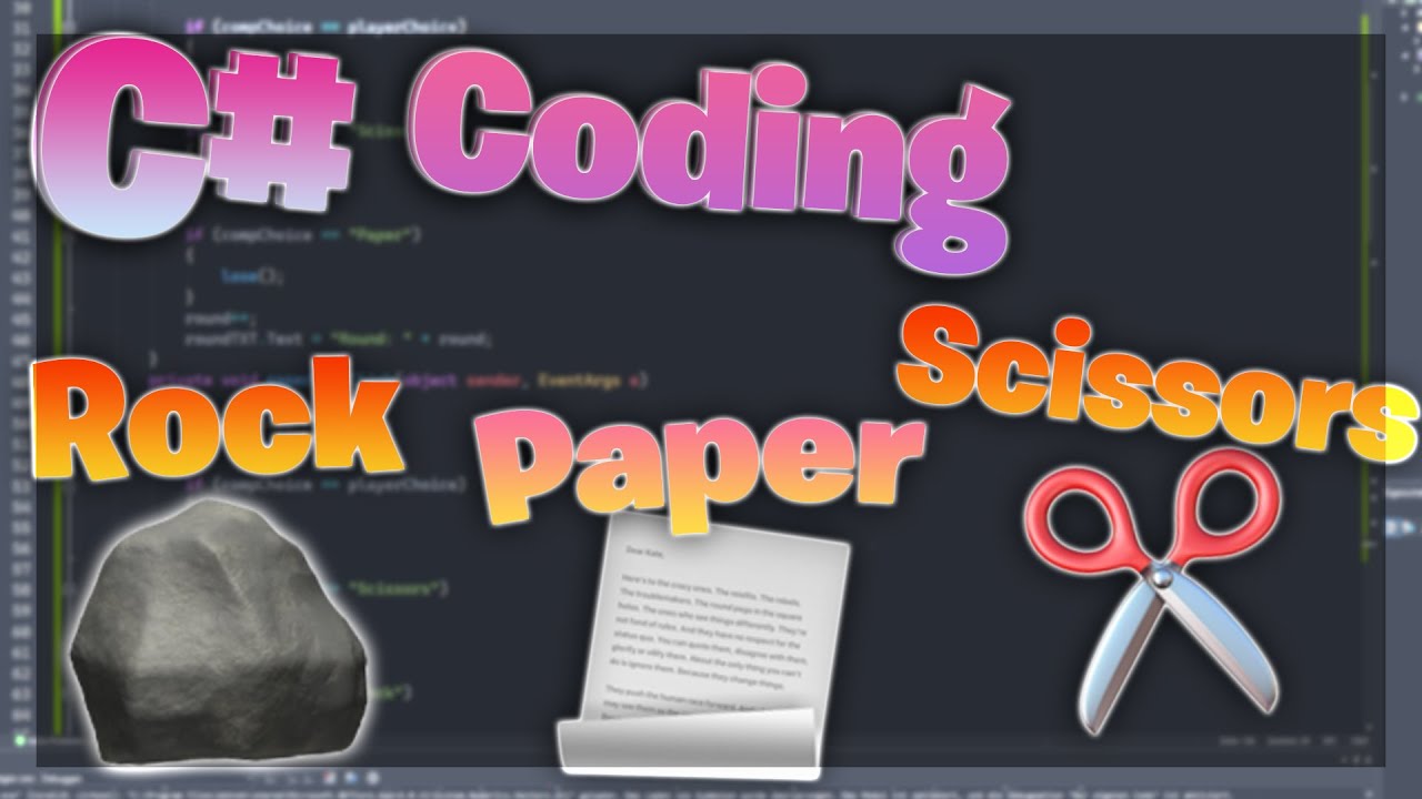 🌙ROCK, PAPER, SCISSORS in C# with WinForms - ASMR Programming - Only Keyboardsounds and Lofi music🌙