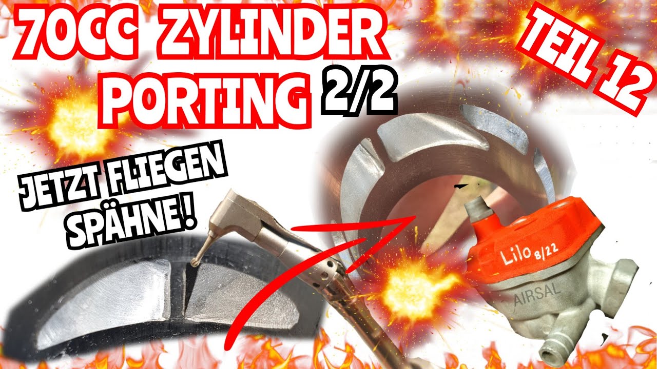 Teil 12 | 70cc Airsal M-Racing Porting, fräsen, bearbeiten 2/2 | Jetzt fliegen Spähne !!