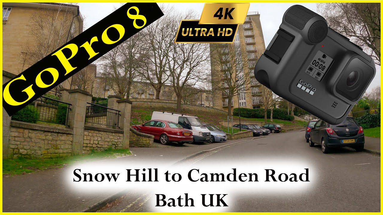 Snow Hill to Camden Road.  "Driving through The Streets of Bath, UK". (GoPro 8)