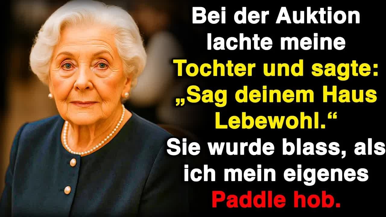 Bei der Auktion sagte meine Tochter： „Sag deinem Haus Lebewohl “ Sie wurde blass, als ich hob