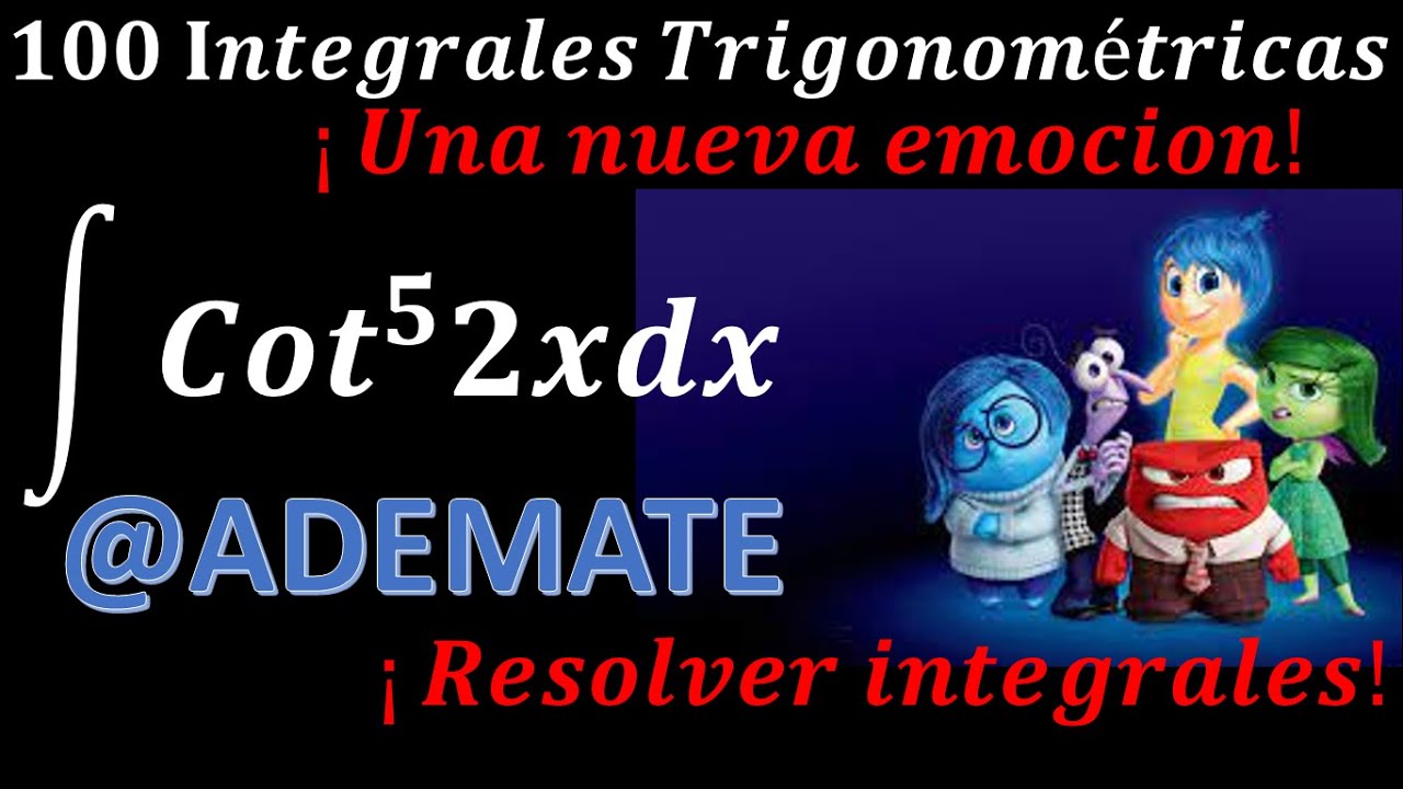 Integral Trigonométrica | Integración trigonométrica| ejercicio 4 |integral de cot^5(2x)dx