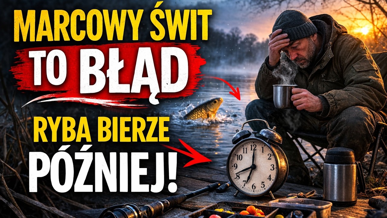 Marcowy ŚWIT to BŁĄD. Przestań marnować czas, ryba bierze później.