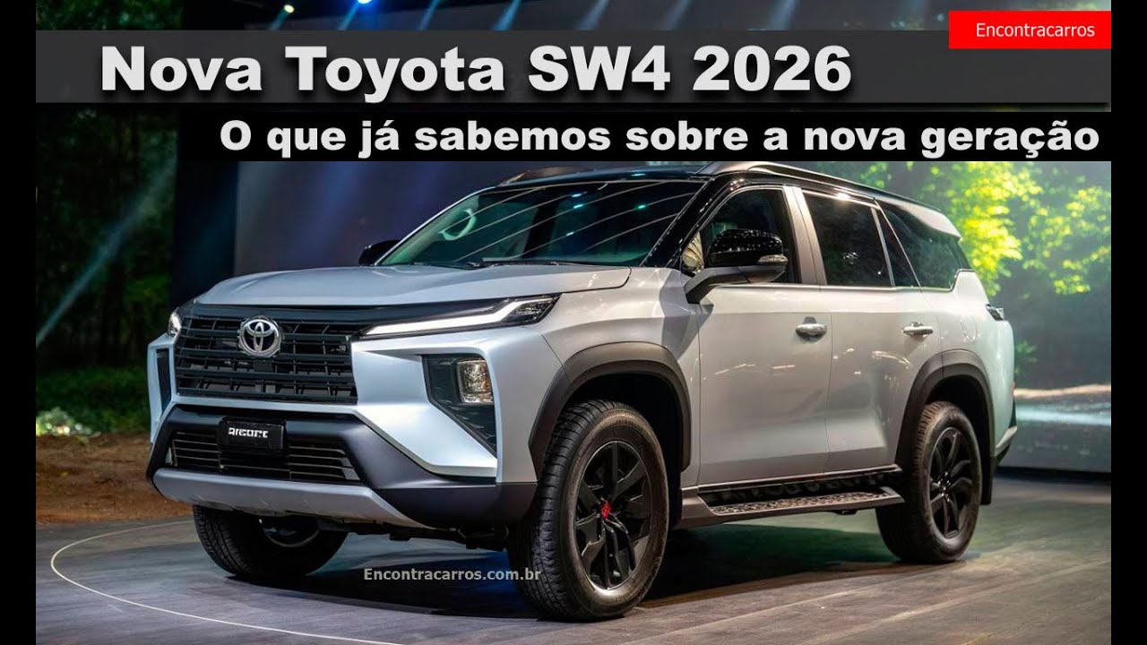 Nova Toyota SW4 2026 - Conheça os detalhes da nova geração que chega no ano que vem