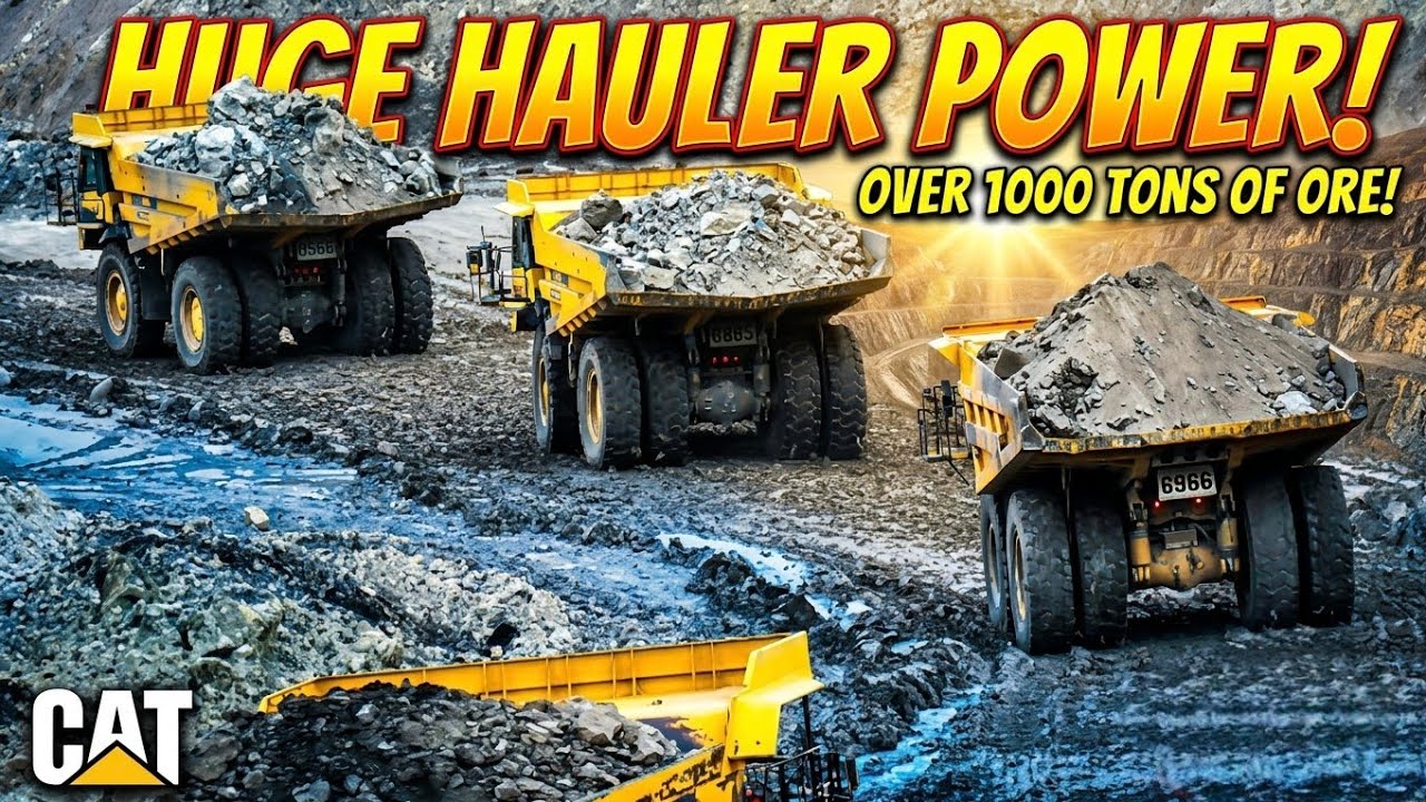 Haul Truck Struggles on Slippery Road After Heavy Rain | Real Mining Conditions