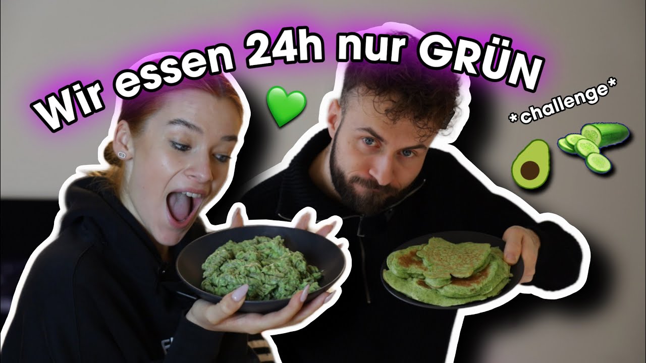 Wir essen 24h NUR GRÜN 😂💚 *challenge* | stineundmarc