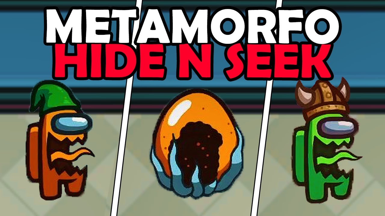O IMPOSTOR é METAMORFO no AMONG US HIDE N SEEK (Esconde Esconde)
