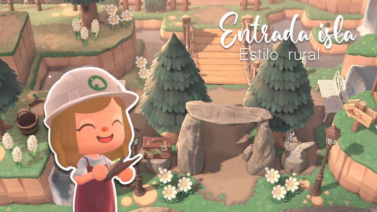 ✨DECORANDO la ENTRADA DE MI ISLA en SPEED BUILD || ANIMAL CROSSING