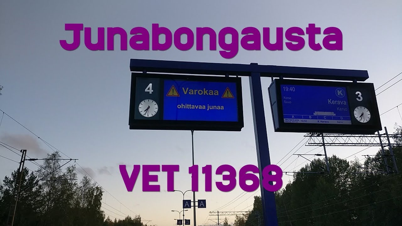 Junabongausta: VET 11368 ohittaa Rekolan aseman raidetta 4