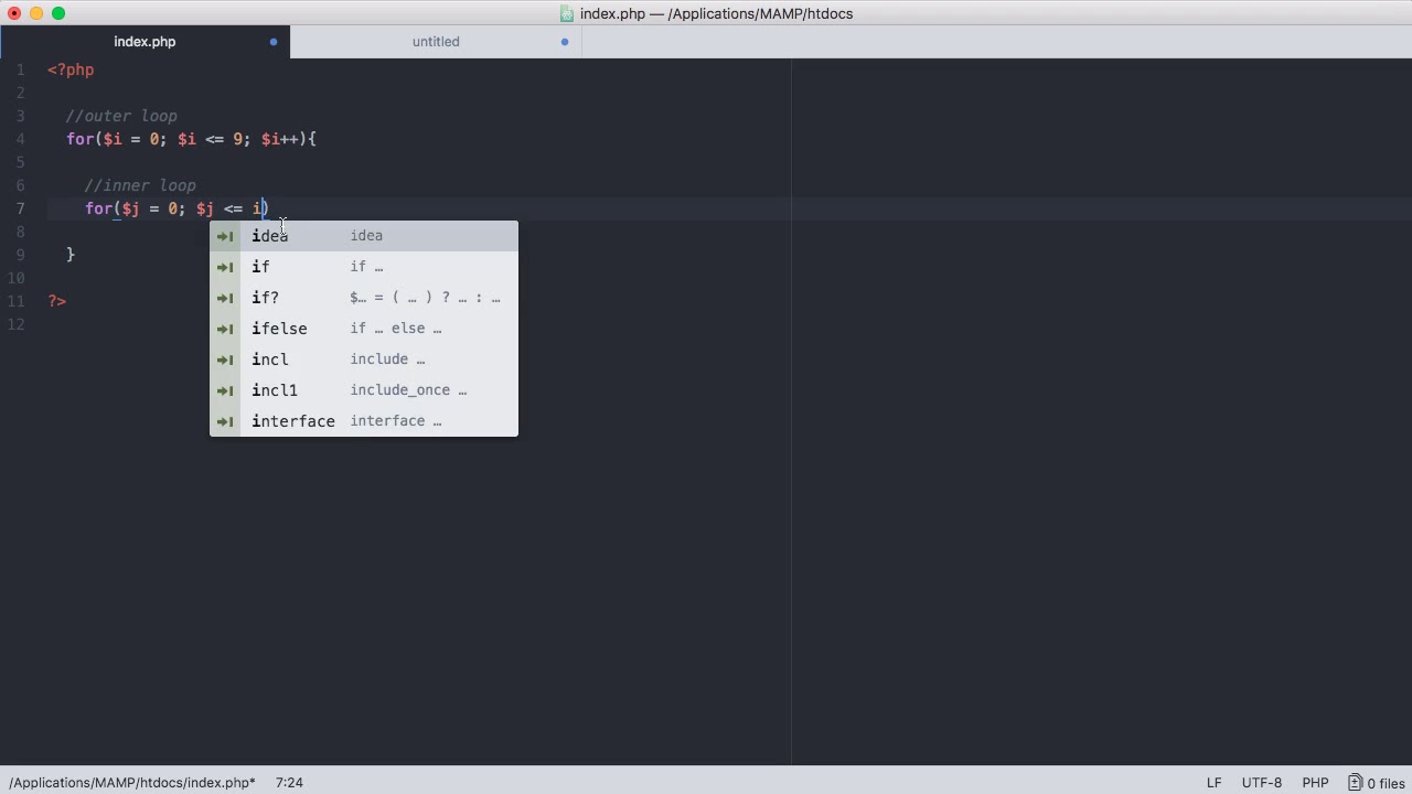 PHP Tutorial 11 - Nested Loops