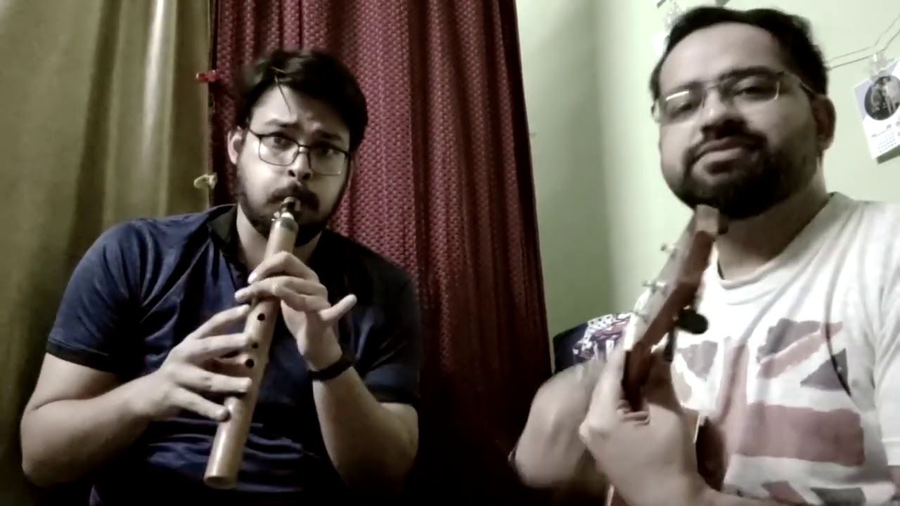 Jazz on bamboo saxophone