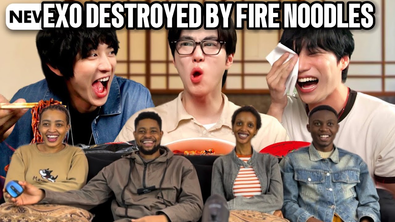 Our Reaction To EXO Destroyed by Korean Fire Noodle Challenge🔥🔥
